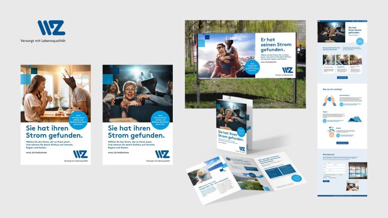 Kampagne für WWZ zur Bekanntmachung neuer Stromprodukte