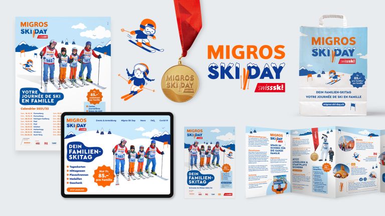 Markenauftritt für den «Migros Ski Day»