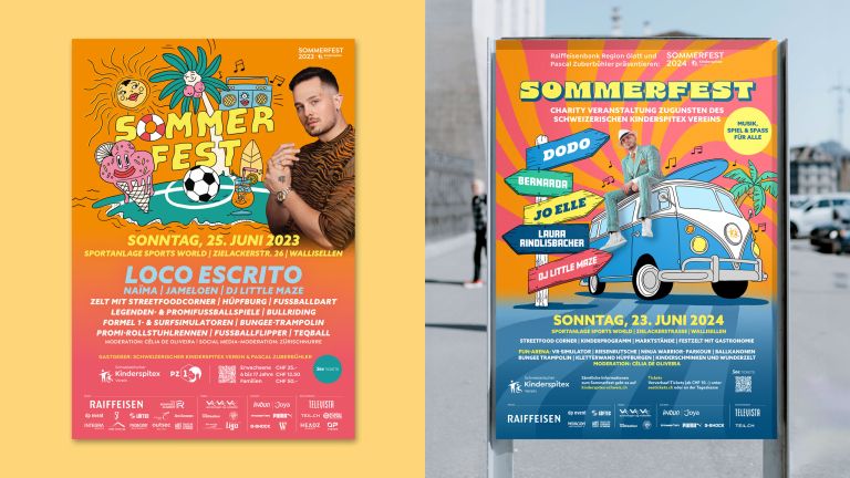Illustration und Design für das Sommerfest der Kinderspitex Schweiz