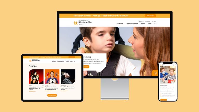 Website für die Kinderspitex Schweiz